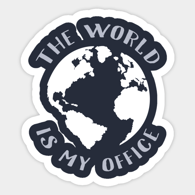 The world is my office Sticker by LebensART